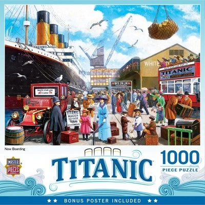 MasterPieces 1000 Piece Jigsaw Puzzle For Adults, Family, Or Kids - Titanic Boarding - 19.25"x26.75" 1 MasterPieces 1000 Piece Jigsaw Puzzle For Adults, Family, Or Kids - Titanic Boarding - 19.25"x26.75"