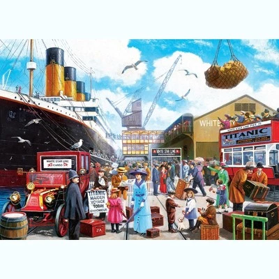 MasterPieces 1000 Piece Jigsaw Puzzle For Adults, Family, Or Kids - Titanic Boarding - 19.25"x26.75" 2 MasterPieces 1000 Piece Jigsaw Puzzle For Adults, Family, Or Kids - Titanic Boarding - 19.25"x26.75" - Image 2