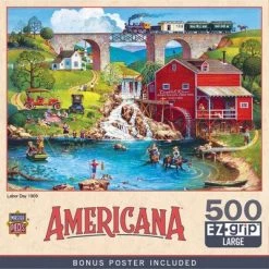 MasterPieces 500 Piece EZ Grip Jigsaw Puzzle For Adults, Family, Or Kids - Labor Day 1909 - 19.25"x26.75"