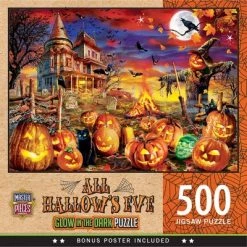 MasterPieces 500 Piece Glow in the Dark Halloween Jigsaw Puzzle - All Hallow's Eve - 15"x21"