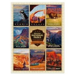 Americanflat 500 Piece Jigsaw Puzzle, 18x24 Inches, "American National Parks 1" Art by Anderson Design Group