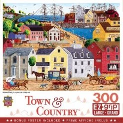 MasterPieces 300 Piece EZ Grip Jigsaw Puzzle - Home Port - 18"x24"