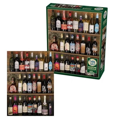 Cobble Hill Wine Alphabet Jigsaw Puzzle - 1000pc 2 Cobble Hill Wine Alphabet Jigsaw Puzzle - 1000pc - Image 2