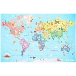 Blue Panda 56 Pieces World Map Magnetic Jigsaw Puzzles for Kids, Educational (11 x 17 in) -Puzzles Sales 2022 unnamed file 1372