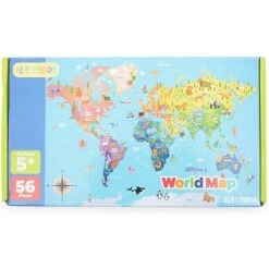 Blue Panda 56 Pieces World Map Magnetic Jigsaw Puzzles for Kids, Educational (11 x 17 in) -Puzzles Sales 2022 unnamed file 1375