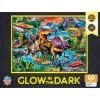 MasterPieces 60 Piece Glow in the Dark Dinosaur Puzzle for Kids - King of the Dinos - 14"x19"