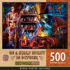 MasterPieces 500 Piece Glow in the Dark Halloween Jigsaw Puzzle - A Dark Brew - 15"x21"