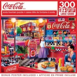 MasterPieces 300 Piece EZ Grip Jigsaw Puzzle - Coca-Cola Soda Fountain - 18"x24"