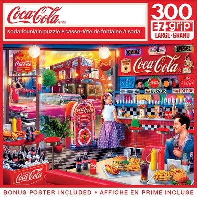 MasterPieces 300 Piece EZ Grip Jigsaw Puzzle - Coca-Cola Soda Fountain - 18"x24" 1 MasterPieces 300 Piece EZ Grip Jigsaw Puzzle - Coca-Cola Soda Fountain - 18"x24"