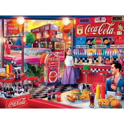 MasterPieces 300 Piece EZ Grip Jigsaw Puzzle - Coca-Cola Soda Fountain - 18"x24" 2 MasterPieces 300 Piece EZ Grip Jigsaw Puzzle - Coca-Cola Soda Fountain - 18"x24" - Image 2