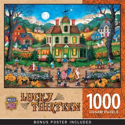 MasterPieces 1000 Piece Halloween Jigsaw Puzzle - Lucky Thirteen - 19.25"x26.75" 1 MasterPieces 1000 Piece Halloween Jigsaw Puzzle - Lucky Thirteen - 19.25"x26.75"