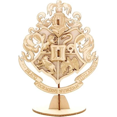 Incredibuilds Harry Potter Hogwarts Crest Book & Wood Model Kit 1 Incredibuilds Harry Potter Hogwarts Crest Book & Wood Model Kit