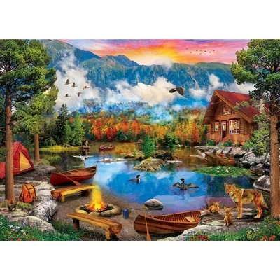 MasterPieces 1000 Piece Jigsaw Puzzle For Adults, Family, Or Kids - Sunset Canoe - 19.25"x26.75" 2 MasterPieces 1000 Piece Jigsaw Puzzle For Adults, Family, Or Kids - Sunset Canoe - 19.25"x26.75" - Image 2