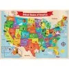 MasterPieces 44 Piece Jigsaw Puzzle for Kids - USA Map Wood Puzzle - 16.5"x11.8"