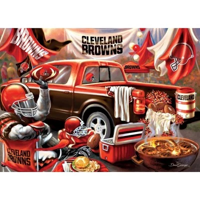 MasterPieces 1000 Piece Jigsaw Puzzle for Adults - NFL Cleveland Browns Gameday - 19.25"x26.75" 2 MasterPieces 1000 Piece Jigsaw Puzzle for Adults - NFL Cleveland Browns Gameday - 19.25"x26.75" - Image 2