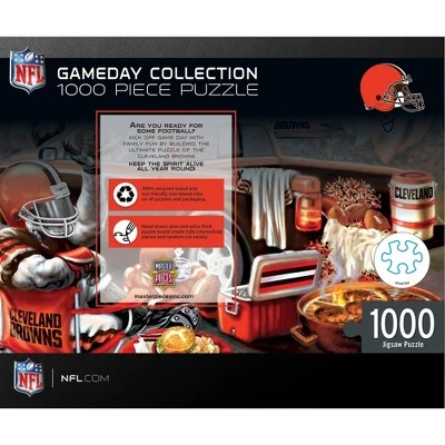 MasterPieces 1000 Piece Jigsaw Puzzle for Adults - NFL Cleveland Browns Gameday - 19.25"x26.75" 3 MasterPieces 1000 Piece Jigsaw Puzzle for Adults - NFL Cleveland Browns Gameday - 19.25"x26.75" - Image 3