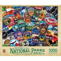 MasterPieces 1000 Piece Jigsaw Puzzle For Adults, Family, Or Kids - National Parks Patches - 19.25"x26.75"
