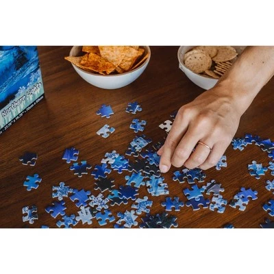 Toynk Bob Ross Northern Lights Aurora Borealis Puzzle | 1000 Piece Jigsaw Puzzle 2 Toynk Bob Ross Northern Lights Aurora Borealis Puzzle | 1000 Piece Jigsaw Puzzle - Image 2