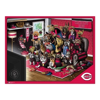 MLB Cincinnati Reds Purebred Fans 'A Real Nailbiter' Puzzle - 500pc 2 MLB Cincinnati Reds Purebred Fans 'A Real Nailbiter' Puzzle - 500pc - Image 2