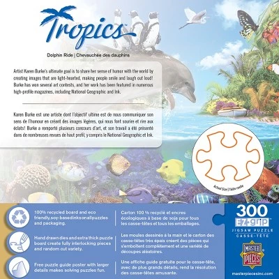 MasterPieces 300 Piece EZ Grip Jigsaw Puzzle - Dolphin Ride - 18"x24" 3 MasterPieces 300 Piece EZ Grip Jigsaw Puzzle - Dolphin Ride - 18"x24" - Image 3