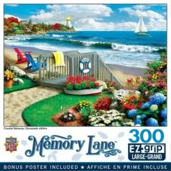 MasterPieces 300 Piece EZ Grip Jigsaw Puzzle - Coastal Getaway - 18"x24"