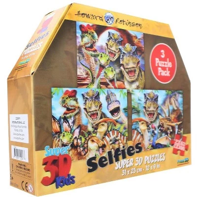 Zoofy International Howard Robinson Howard Robinson- Dinosaur Selfies 63 & 100pc 3D Puzzle Box of 2 2 Zoofy International Howard Robinson Howard Robinson- Dinosaur Selfies 63 & 100pc 3D Puzzle Box of 2 - Image 2