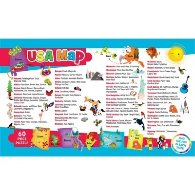 MasterPieces 60 Piece Educational Jigsaw Puzzle for Kids - USA Map State Shaped - 16.5"x12.75" 4 MasterPieces 60 Piece Educational Jigsaw Puzzle for Kids - USA Map State Shaped - 16.5"x12.75" - Image 4