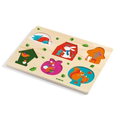 Djeco Things-That-Go & Animal Homes Colorful Wooden Puzzles - Set of 2 Puzzles 2 Djeco Things-That-Go & Animal Homes Colorful Wooden Puzzles - Set of 2 Puzzles - Image 2