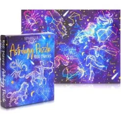 Sparkle and Bash 100 Pieces Astrology Zodiac Large Jigsaw Puzzles for Adults and Kids (20 x 27 In)