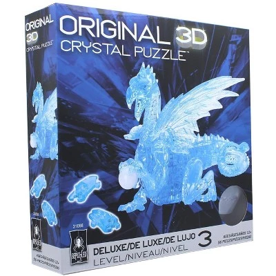 University Games Blue Dragon 56 Piece 3D Crystal Jigsaw Puzzle 2 University Games Blue Dragon 56 Piece 3D Crystal Jigsaw Puzzle - Image 2
