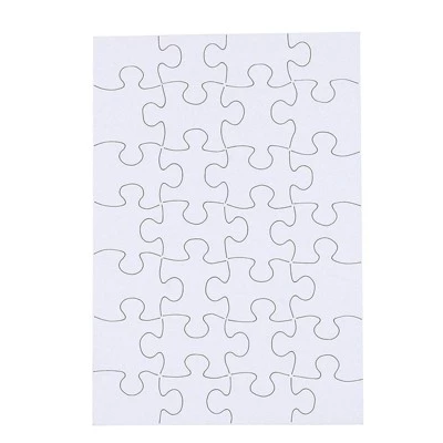 Juvale 48 Pack 28 Pieces Blank White Jigsaw Puzzle for Kids & Crafts, 5.5 x 8 in 4 Juvale 48 Pack 28 Pieces Blank White Jigsaw Puzzle for Kids & Crafts, 5.5 x 8 in - Image 4