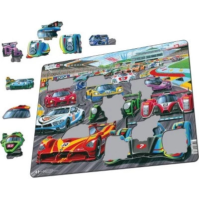 Larsen Puzzles Larsen Speed Racer Kids' Jigsaw Puzzle - 36pc 1 Larsen Puzzles Larsen Speed Racer Kids' Jigsaw Puzzle - 36pc