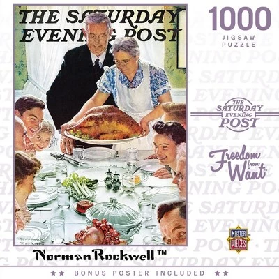 MasterPieces 1000 Piece Jigsaw Puzzle For Adults, Family, Or Kids - Freedom From Want - 19.25"x26.75" 1 MasterPieces 1000 Piece Jigsaw Puzzle For Adults, Family, Or Kids - Freedom From Want - 19.25"x26.75"