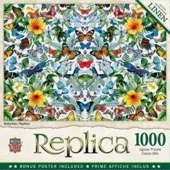 MasterPieces 1000 Piece Jigsaw Puzzle For Adults, Family, Or Kids - Butterflies - 19.25"x26.75"