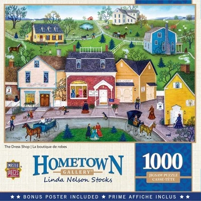 MasterPieces 1000 Piece Jigsaw Puzzle For Adults, Family, Or Kids - The Dress Shop - 19.25"x26.75" 1 MasterPieces 1000 Piece Jigsaw Puzzle For Adults, Family, Or Kids - The Dress Shop - 19.25"x26.75"