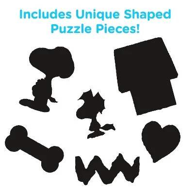 AQUARIUS Peanuts Snoopy and Woodstock 131 Piece Shaped Wooden Jigsaw Puzzle 2 AQUARIUS Peanuts Snoopy and Woodstock 131 Piece Shaped Wooden Jigsaw Puzzle - Image 2