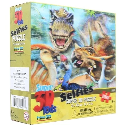 Zoofy International The Zoofy Group LLC Dinosaur Selfie 100 Piece Super 3D Kids Jigsaw Puzzle 2 Zoofy International The Zoofy Group LLC Dinosaur Selfie 100 Piece Super 3D Kids Jigsaw Puzzle - Image 2