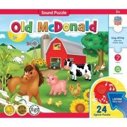 MasterPieces 24 Piece Sing-A-Long Sound Jigsaw Puzzle For Kids - Old McDonald - 18"x24"