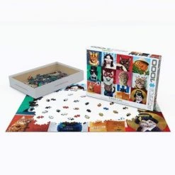 Eurographics Inc. Funny Cats by Lucia Heffernan 1000 Piece Jigsaw Puzzle