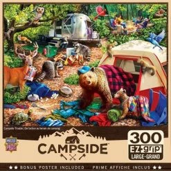 MasterPieces 300 Piece EZ Grip Jigsaw Puzzle - Campsite Trouble - 18"x24" -Puzzles Sales 2022 unnamed file 1930
