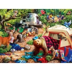 MasterPieces 300 Piece EZ Grip Jigsaw Puzzle - Campsite Trouble - 18"x24" -Puzzles Sales 2022 unnamed file 1931
