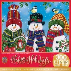 MasterPieces 300 Piece EZ Grip Christmas Jigsaw Puzzle - Snowy Afternoon Friends - 18"x24"