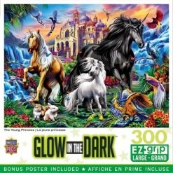 MasterPieces 300 Piece EZ Grip Glow in the Dark Jigsaw Puzzle - The Young Princess - 18"x24"