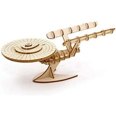 Incredibuilds Star Trek Origin U.S.S. Enterprise Book & Wood Model Figure Kit 1 Incredibuilds Star Trek Origin U.S.S. Enterprise Book & Wood Model Figure Kit