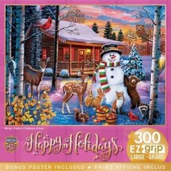MasterPieces 300 Piece EZ Grip Christmas Jigsaw Puzzle - Winter Visitors - 18"x24"