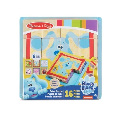 Blue's Clues & You! Melissa & Doug Blues Clues & You! 16pc Wooden Cube Puzzle 2 Blue's Clues & You! Melissa & Doug Blues Clues & You! 16pc Wooden Cube Puzzle - Image 2