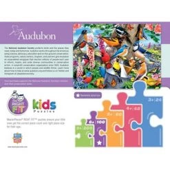 MasterPieces 100 Piece Christmas Jigsaw Puzzle for Kids - Audubon Spring Gathering - 14"x19" -Puzzles Sales 2022 unnamed file 2024