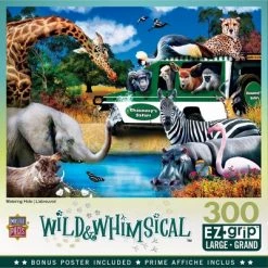 MasterPieces 300 Piece EZ Grip Jigsaw Puzzle - Watering Hole - 18"x24"