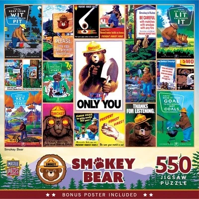 MasterPieces 550 Piece Jigsaw Puzzle For Adults, Family, Or Kids - Smokey Bear - 18"x24" 1 MasterPieces 550 Piece Jigsaw Puzzle For Adults, Family, Or Kids - Smokey Bear - 18"x24"