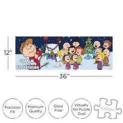 AQUARIUS Peanuts Charlie Brown Christmas 1000 Piece Slim Jigsaw Puzzle